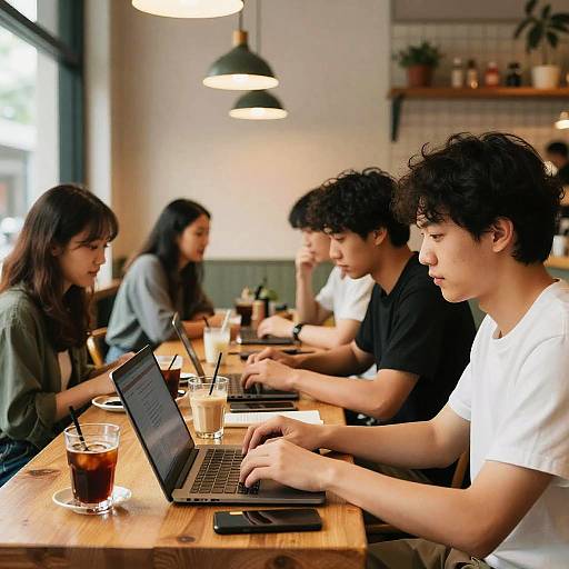 Cozy Café Life Scene