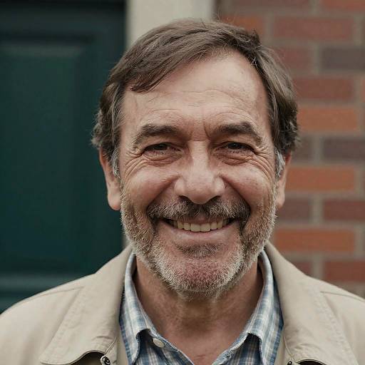 Cheerful Elderly Man Portrait with Smile