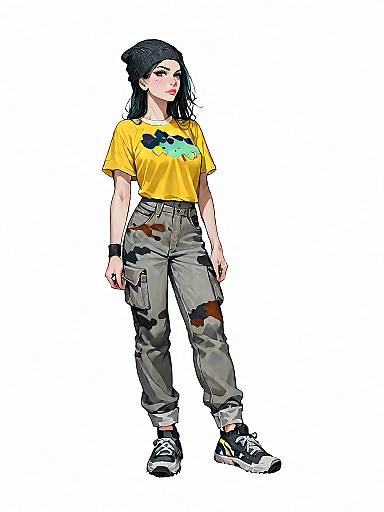 Young Woman in Casual Streetwear