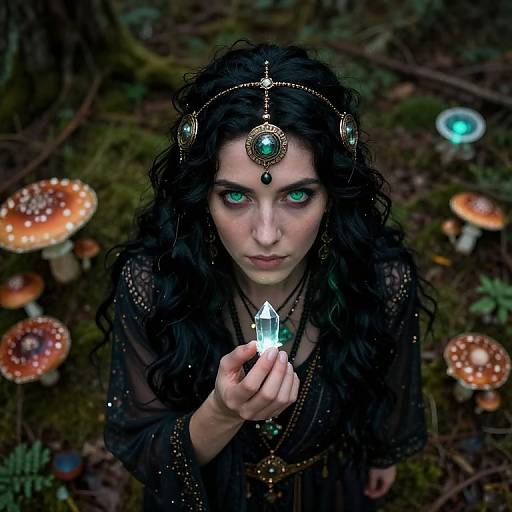 Aerial Portrait of Mystic in Forest