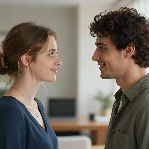 Close-Up of Smiling Couple Portrait