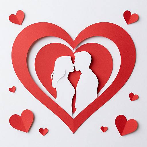 Interlaced Hearts Valentine's Paper Art