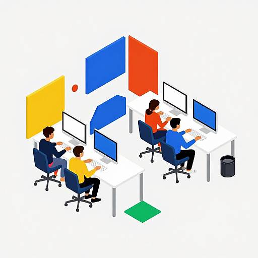 Isometric Bauhaus Modern Office Design