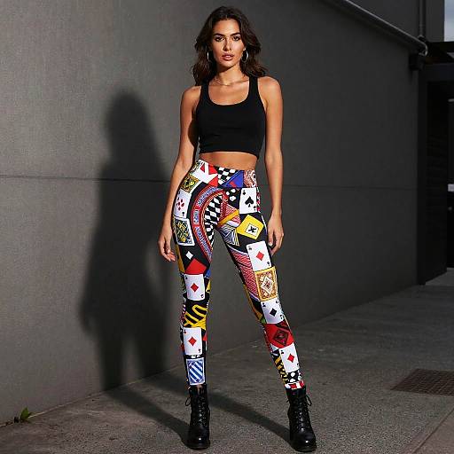 Eclectic Streetwear Woman in Alley