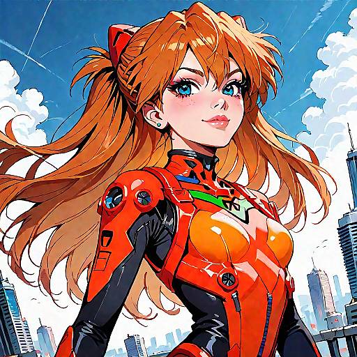 Asuka Langley in Red Pilot Suit