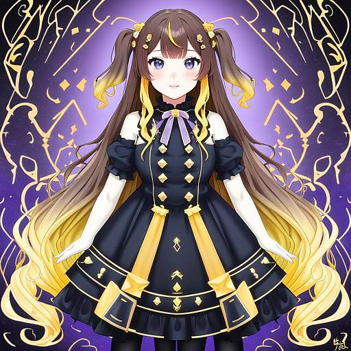 Illustration of Anya melfissa (1st costume), hololive in the style of Testa