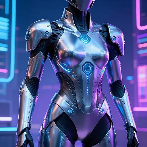 Futuristic Chrome Codpiece Cyberpunk Outfit