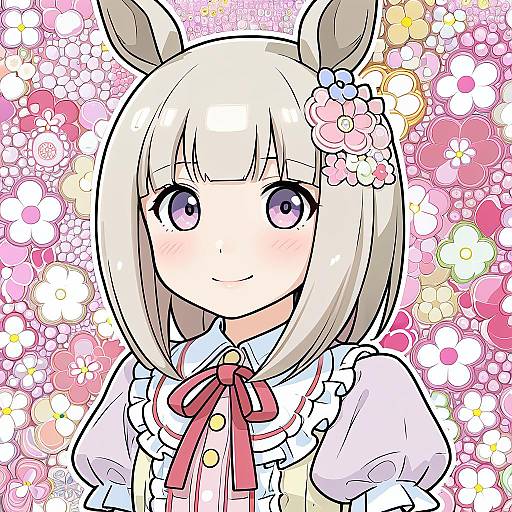 Illustration of Happy meek (umamusume), umamusume in the style of Masabodo