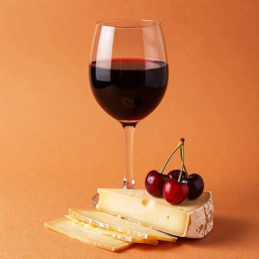 Wine and Cheese with Cherries