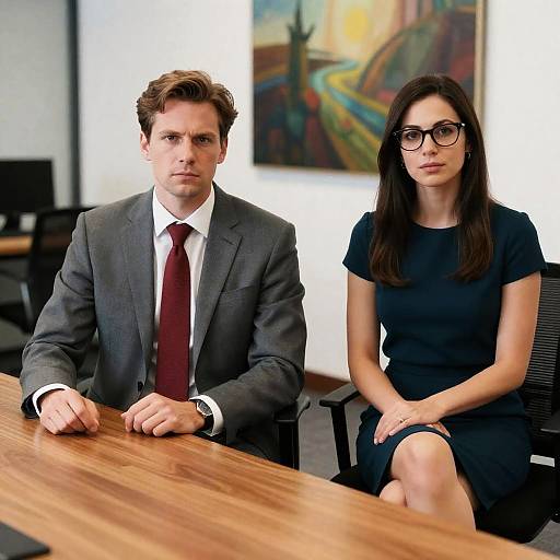 Serious Business Meeting in Modern Office