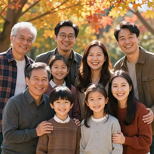 Joyful Outdoor AI Family Portrait