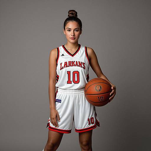 Female Basketball Player in White Uniform