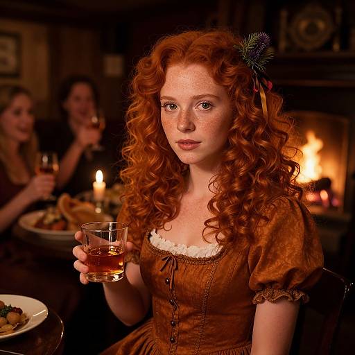 Hyperrealistic Irish Maid in Tavern