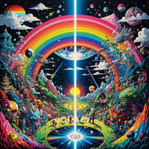 Neon Rainbow Futuristic Dream Dimension