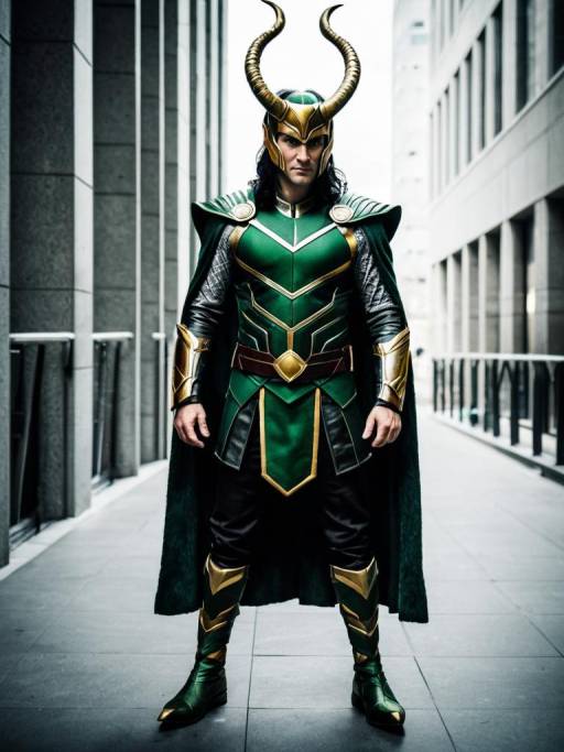 Man in Loki Costume Full Body Cosplay