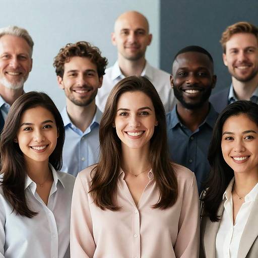 Diverse Group Portrait in Business Attire