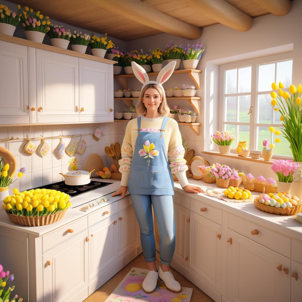 Cozy Easter Kitchen in Germany