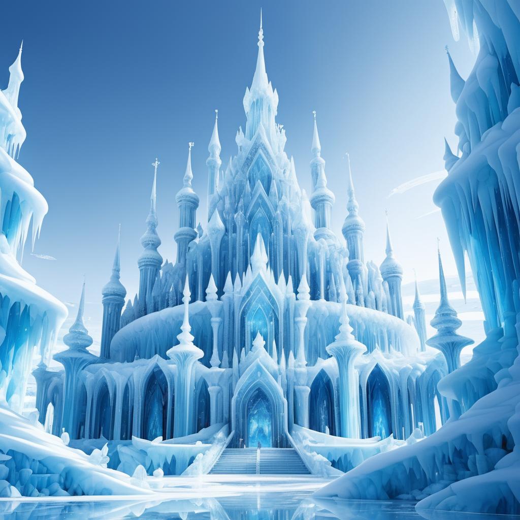 Majestic Arctic Ice Palace Concept Art