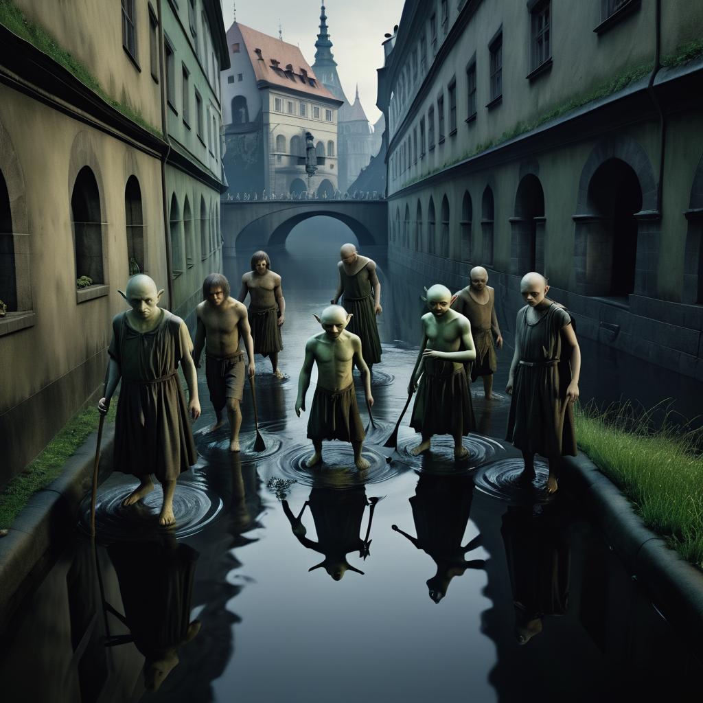 Gollum and Fantasy Characters in Prague Sewers