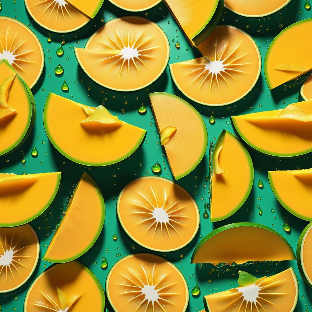 Vibrant Mango Slices in Close-Up Detail