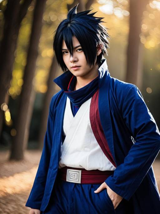Cosplayer Dressed as Sasuke Uchiha