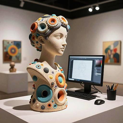 Intricate 3D AI Sculptures Showcase