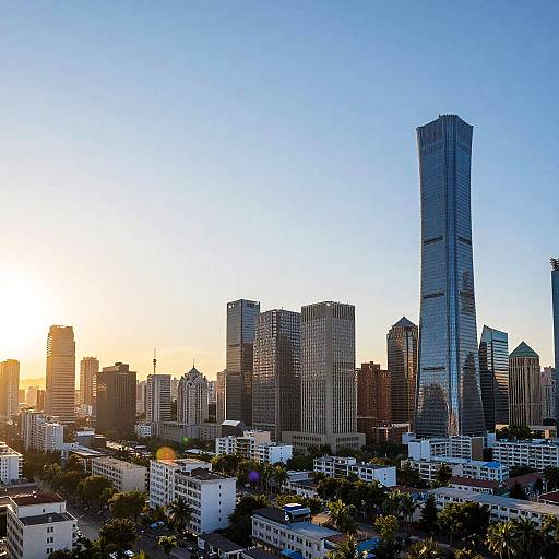 Lens Flare Removal in Cityscape Sunset