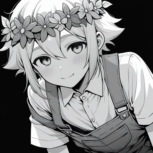 Monochrome Character Portrait with Basil
