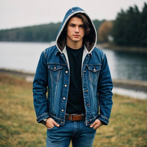 Stylish Guy in Throwback Denim Outfit