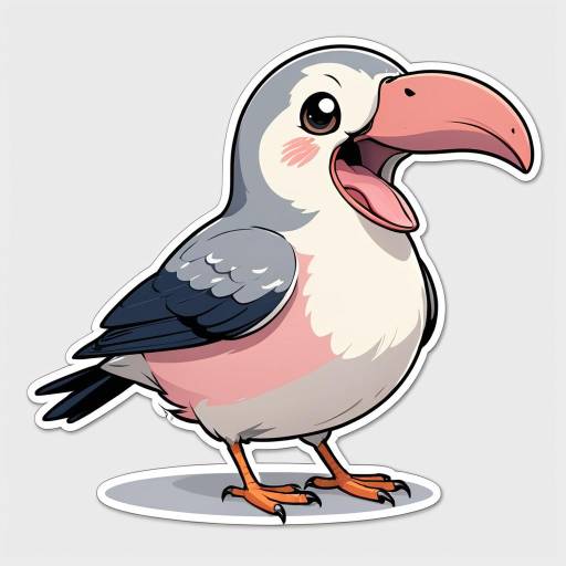 Cheerful Bird with Playful Expression