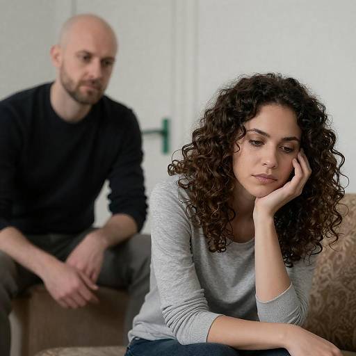 Candid Moment: Woman and Man Indoors