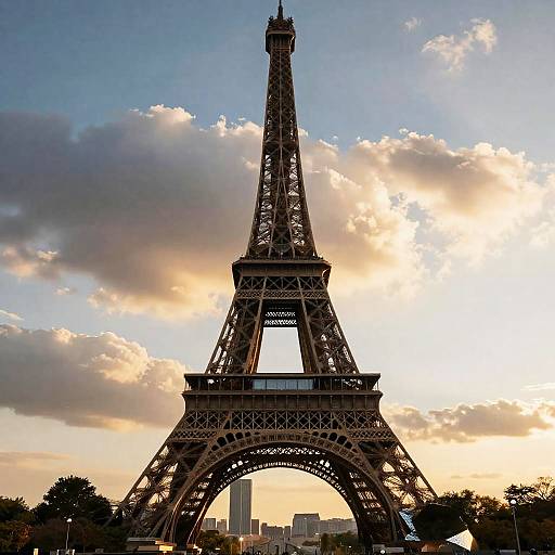 Libeskind-Inspired Eiffel Tower at Golden Hour