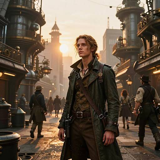 Time Traveler in Steampunk City