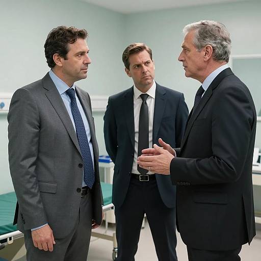 Intense Discussion in Medical Room