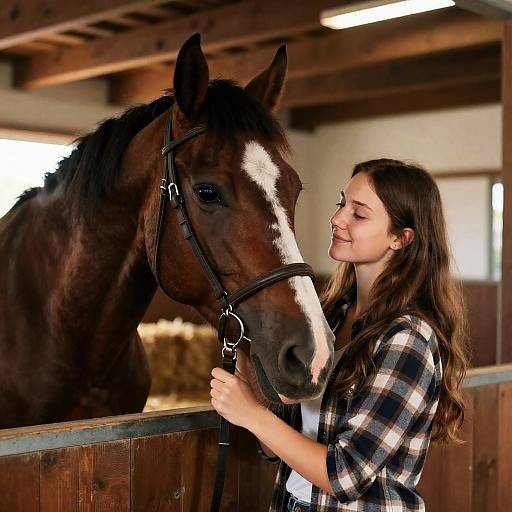 Cozy Indoor Moment with a Horse