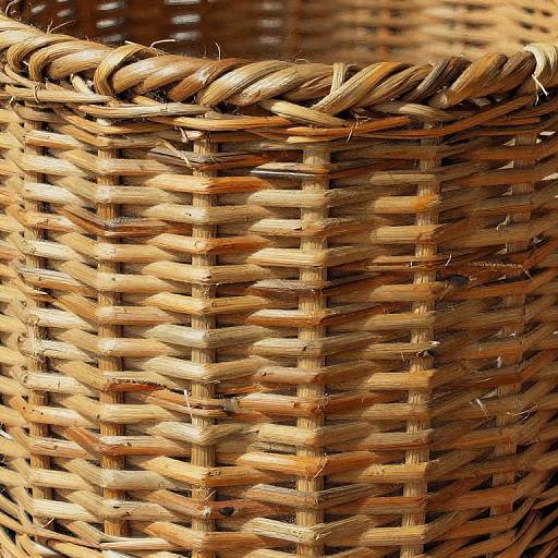 Realistic Traditional Basket Weaving Illustration