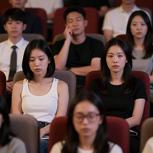 Captivating Theater Audience in Dim Light