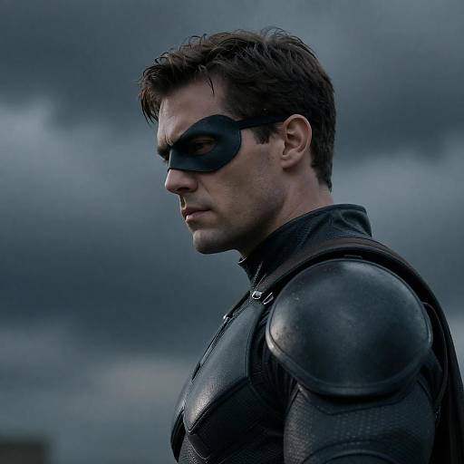 Mysterious Male Superhero in Armor