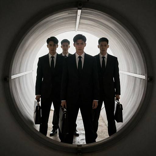 Mysterious Meeting in a Dim Tunnel