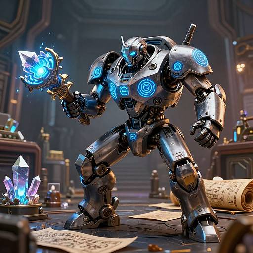 Warforged Artificer Crafting Magic Weapon