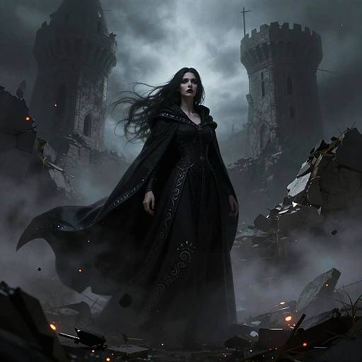 Enigmatic Shadow Sorcerer Illustration