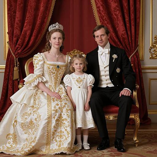Regal Family Portrait in Classical Style