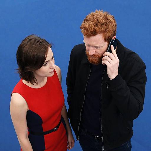 Modern Couple with Vibrant Background