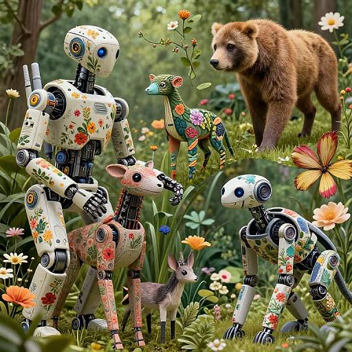 Tech-Nature Fusion Photomontage