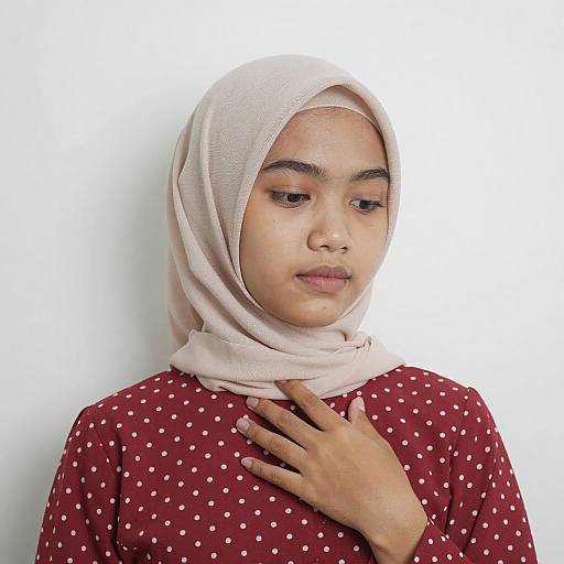 Portrait of Young Asian Woman in Hijab