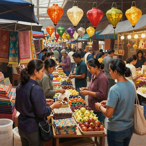 Vibrant Open Marketplace Scene