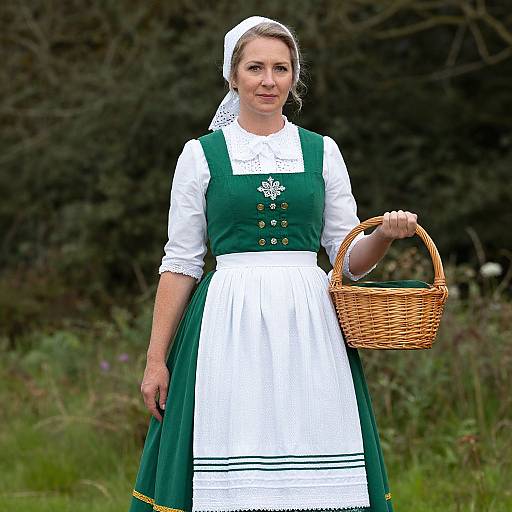 Irish Woman in Traditional Dress
