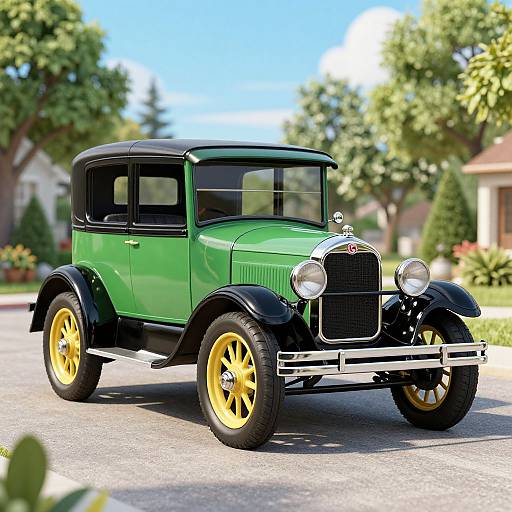 3D Rendered Classic Ford Model A