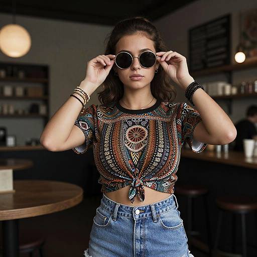 Chic Ethnic Style in Vintage Coffee Bar