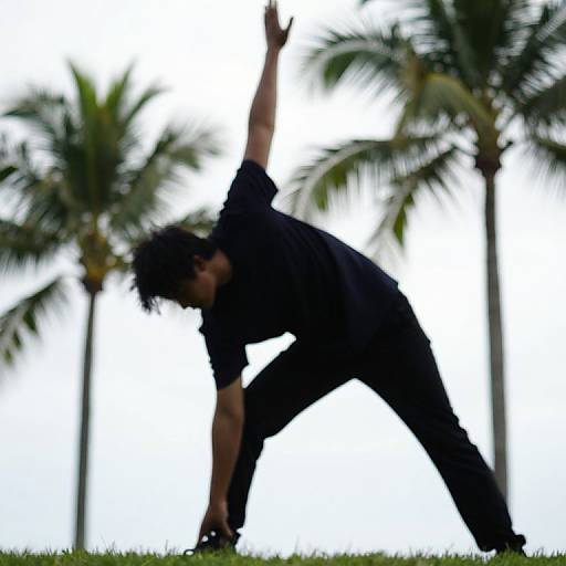 Dynamic Silhouette with Palm Trees